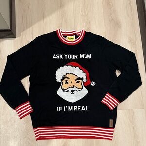 Tipsy Elves Black Santa Crewneck Sweater